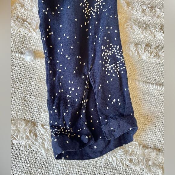 Rails Jasmine Star Mini Dress In Navy Nova Smocked Long Sleeve small - Picture 9 of 14